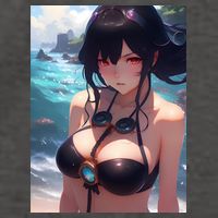 Anime Girl Bikini Vector Backpack