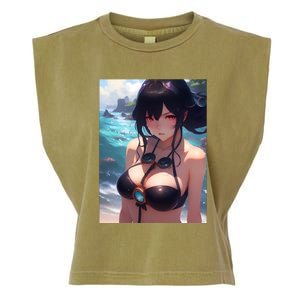 Anime Girl Bikini Garment-Dyed Women's Muscle Tee