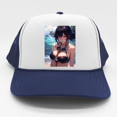 Anime Girl Bikini Trucker Hat