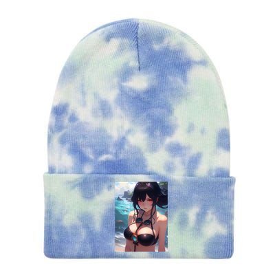 Anime Girl Bikini Tie Dye 12in Knit Beanie