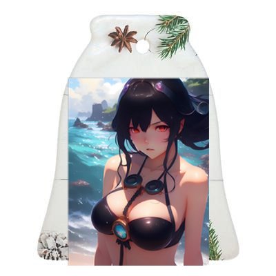 Anime Girl Bikini Ceramic Bell Ornament