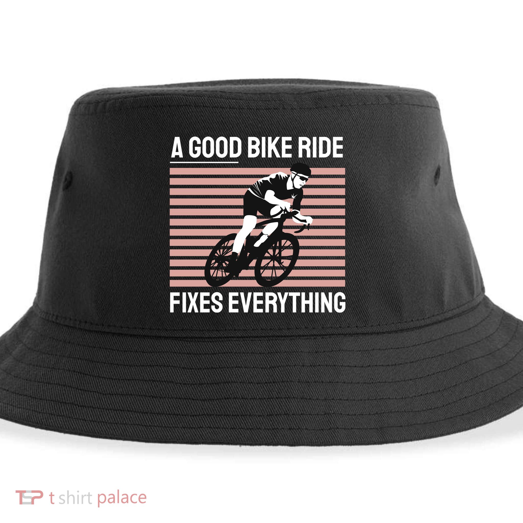 A Good Bike Ride Fixes Everything Sustainable Bucket Hat