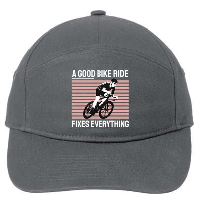 A Good Bike Ride Fixes Everything 7-Panel Snapback Hat