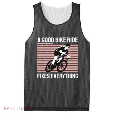 A Good Bike Ride Fixes Everything Mesh Reversible Basketball Jersey Tank