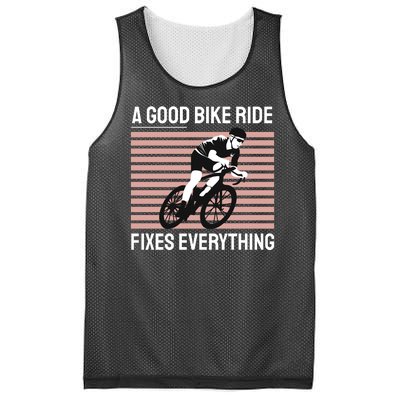 A Good Bike Ride Fixes Everything Mesh Reversible Basketball Jersey Tank