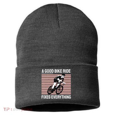 A Good Bike Ride Fixes Everything Sustainable Knit Beanie