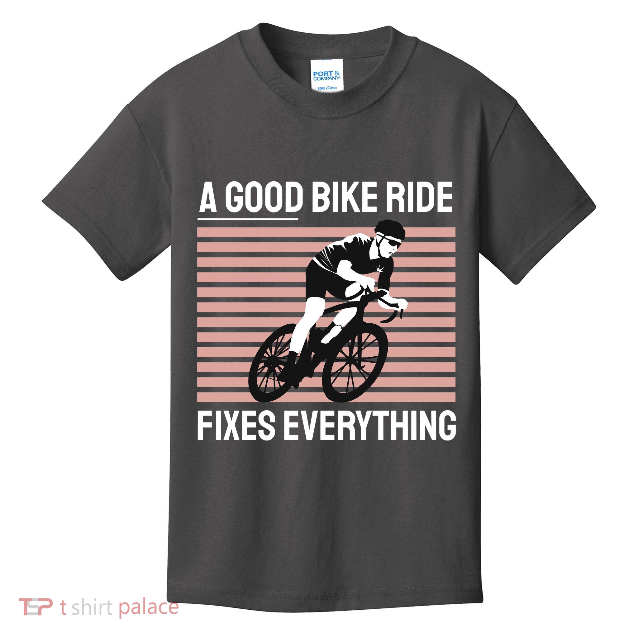 A Good Bike Ride Fixes Everything Kids T-Shirt