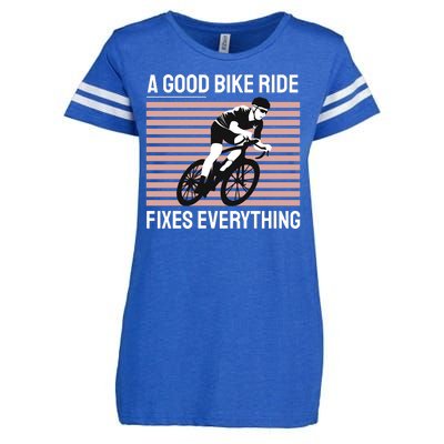 A Good Bike Ride Fixes Everything Enza Ladies Jersey Football T-Shirt