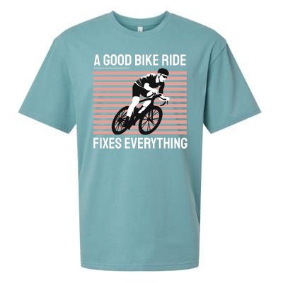 A Good Bike Ride Fixes Everything Sueded Cloud Jersey T-Shirt