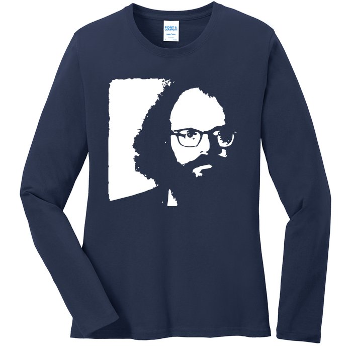 Allen Ginsberg Beat Generation Poet Poetry Ladies Long Sleeve Shirt