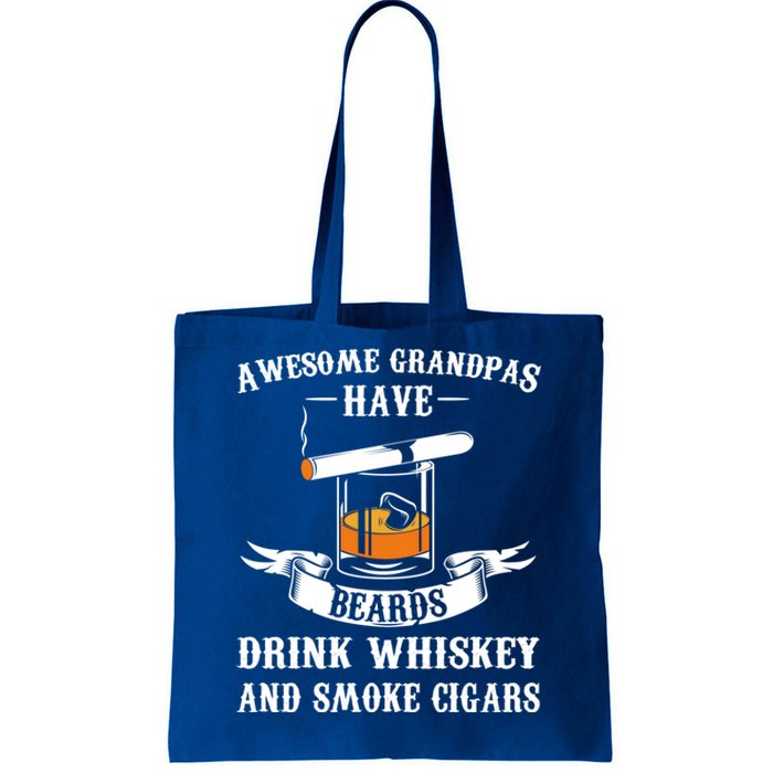 Awesome Grandpa's Beards Whiskey And Cigars Cigars Gift Tote Bag