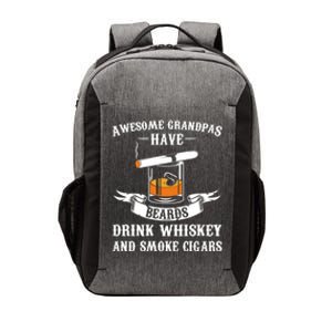 Awesome Grandpa's Beards Whiskey And Cigars Cigars Gift Vector Backpack