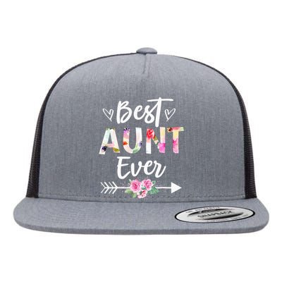 Aunt Gifts Best Aunt Ever Mothers Day Flower Flat Bill Trucker Hat