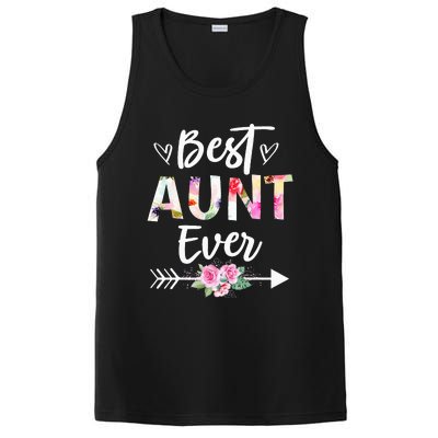 Aunt Gifts Best Aunt Ever Mothers Day Flower PosiCharge Competitor Tank