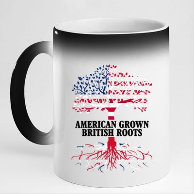 American Grown British Roots 11oz Black Color Changing Mug