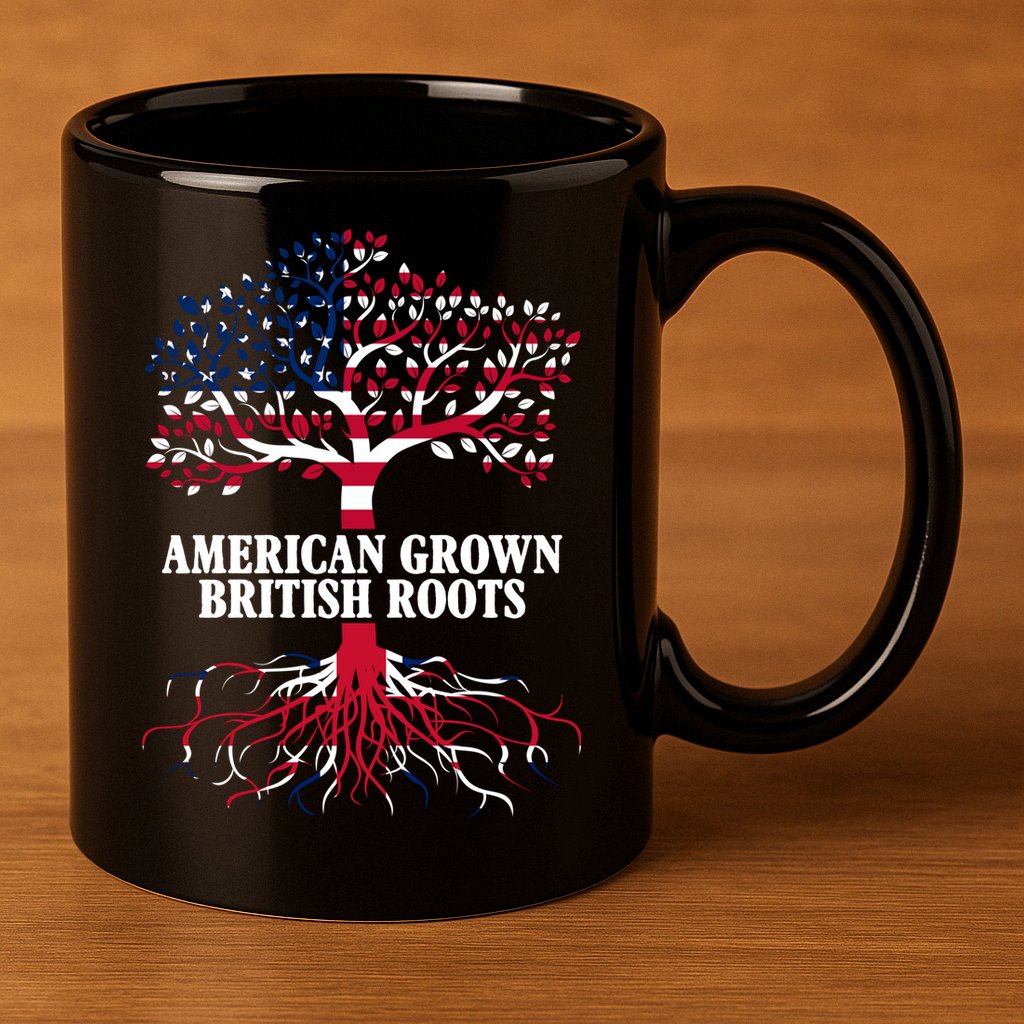 American Grown British Roots 11oz C Handle Ceramic Mug