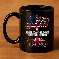 American Grown British Roots 11oz C Handle Ceramic Mug