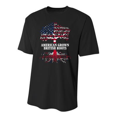 American Grown British Roots Youth Performance Sprint T-Shirt