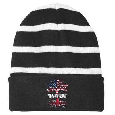 American Grown British Roots Striped Beanie with Solid Band