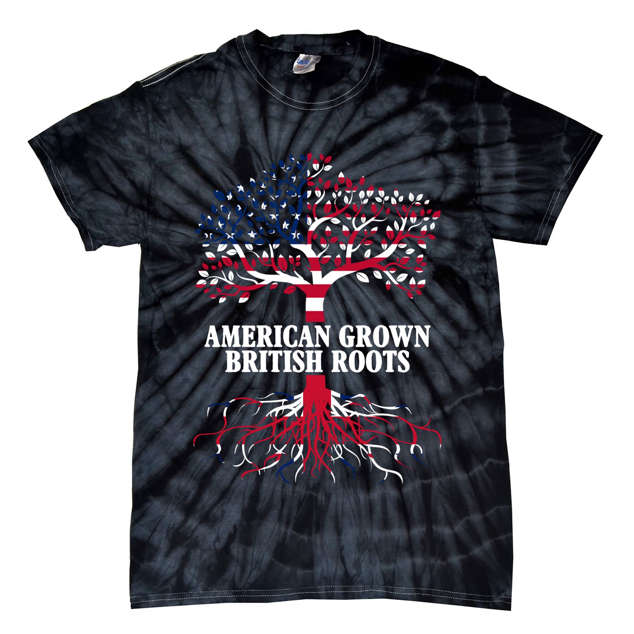 American Grown British Roots Tie-Dye T-Shirt