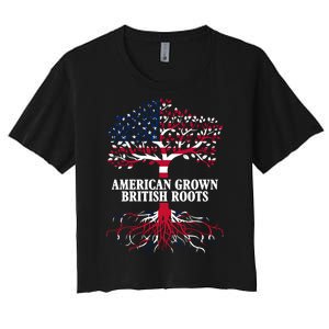 American Grown British Roots Women's Crop Top Tee