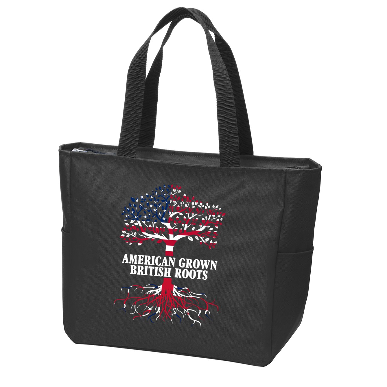 American Grown British Roots Zip Tote Bag