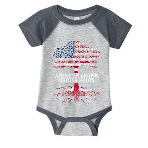 American Grown British Roots Infant Baby Jersey Bodysuit