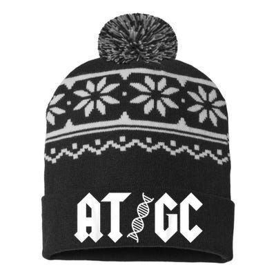 At Gc Biology Dna Strand Double Helix Teacher Pupil Student USA-Made Snowflake Beanie