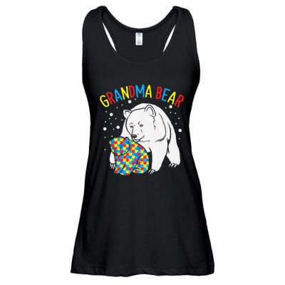 Autism Grandma Bear! Autism Awareness Gift Ladies Essential Flowy Tank