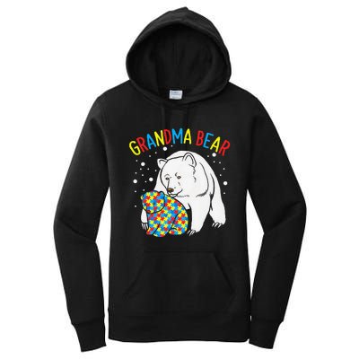 Autism Grandma Bear! Autism Awareness Gift Women's Pullover Hoodie