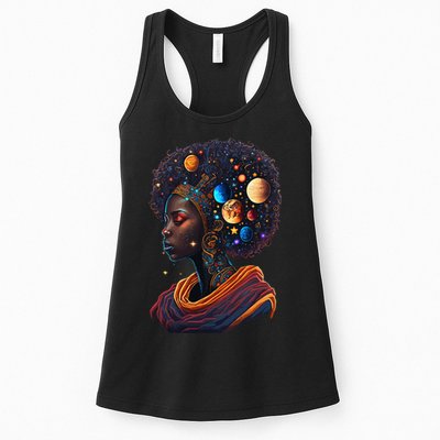 Afro Galactic Beauty Queen Pride Woman Space Black History Womens Tank Top