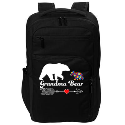 Autism Grandma Bear Autism Awareness Day Autistic Support Great Gift Impact Tech Backpack