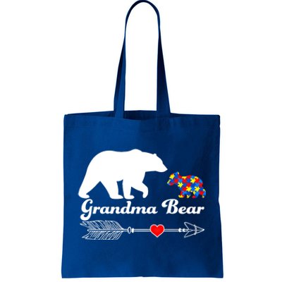 Autism Grandma Bear Autism Awareness Day Autistic Support Great Gift Tote Bag