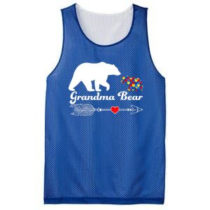 Autism Grandma Bear Autism Awareness Day Autistic Support Great Gift Mesh Reversible Basketball Jersey Tank