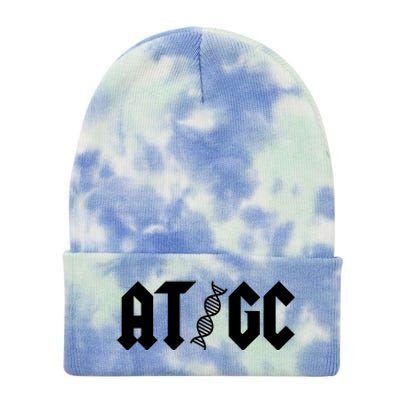 At Gc Biology Dna Strand Double Helix Teacher Pupil Student Tie Dye 12in Knit Beanie