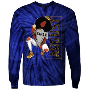 August Girl Birthday Melanin Afro Queen For Black Women Tie-Dye Long Sleeve Shirt