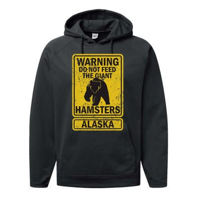 Alaska Grizzly Brown Kodiak Bear Performance Fleece Hoodie