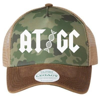 AT GC Biology DNA Strand Double Helix Teacher Pupil Student Legacy Tie Dye Trucker Hat