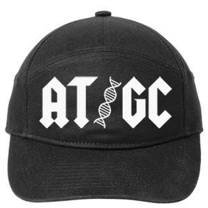 AT GC Biology DNA Strand Double Helix Teacher Pupil Student 7-Panel Snapback Hat