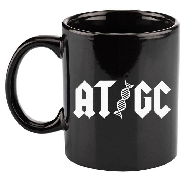 AT GC Biology DNA Strand Double Helix Teacher Pupil Student 11oz C Handle Ceramic Mug