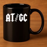 AT GC Biology DNA Strand Double Helix Teacher Pupil Student 11oz C Handle Ceramic Mug