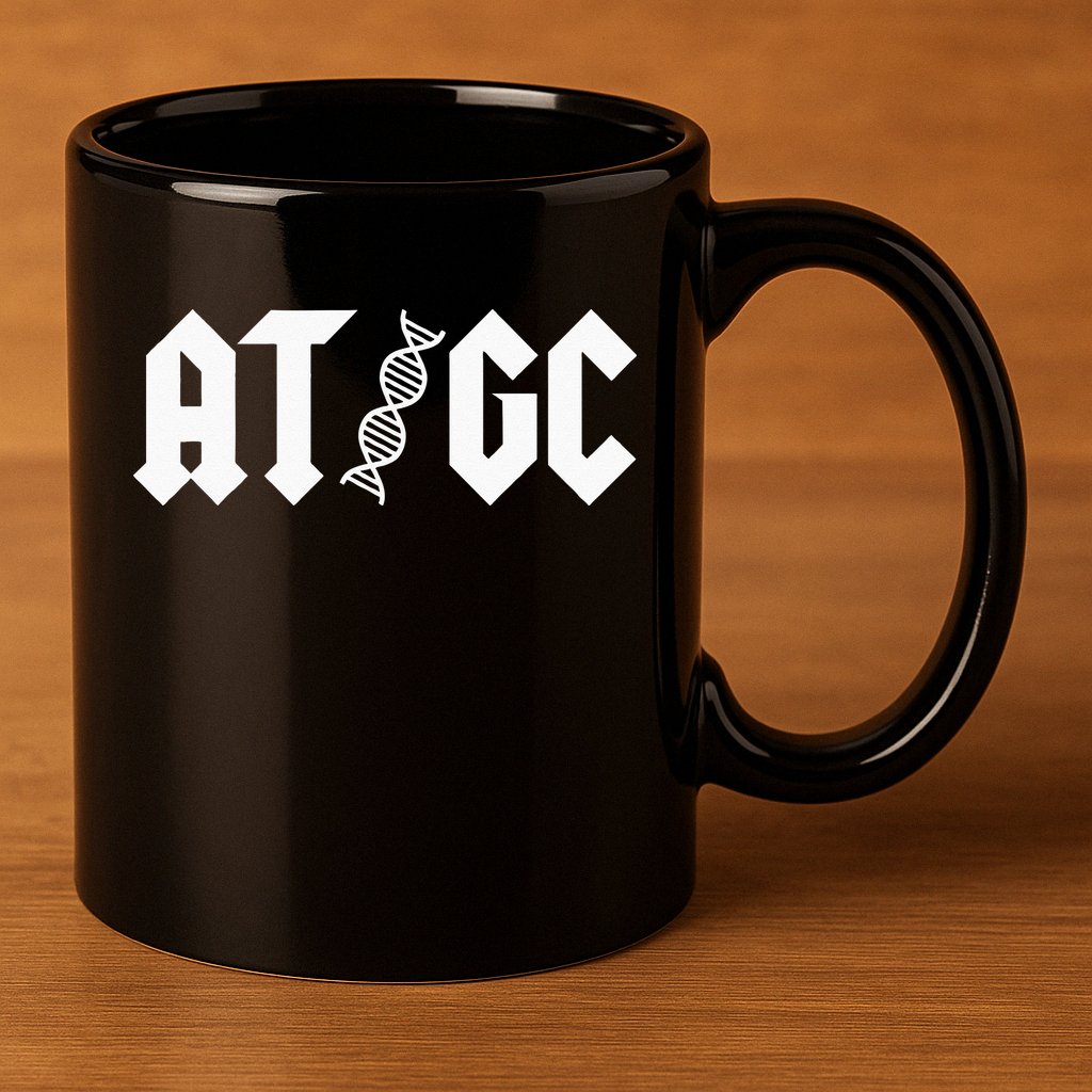 AT GC Biology DNA Strand Double Helix Teacher Pupil Student 11oz C Handle Ceramic Mug