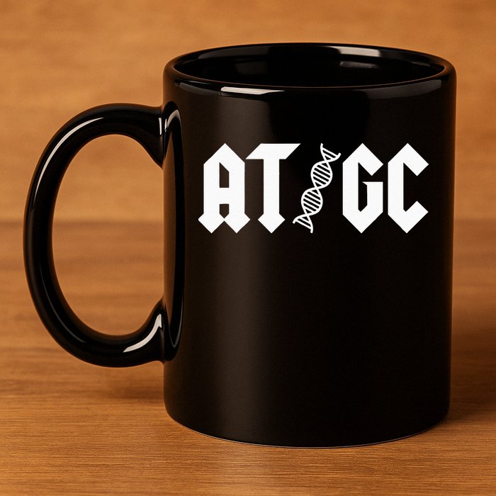 AT GC Biology DNA Strand Double Helix Teacher Pupil Student 11oz C Handle Ceramic Mug