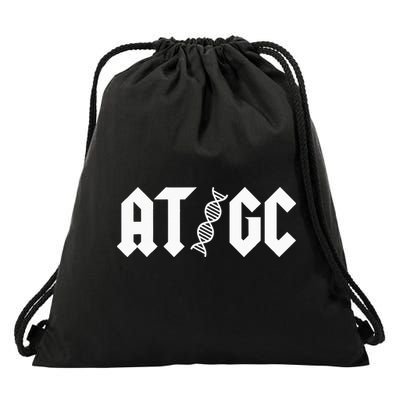 AT GC Biology DNA Strand Double Helix Teacher Pupil Student Drawstring Bag