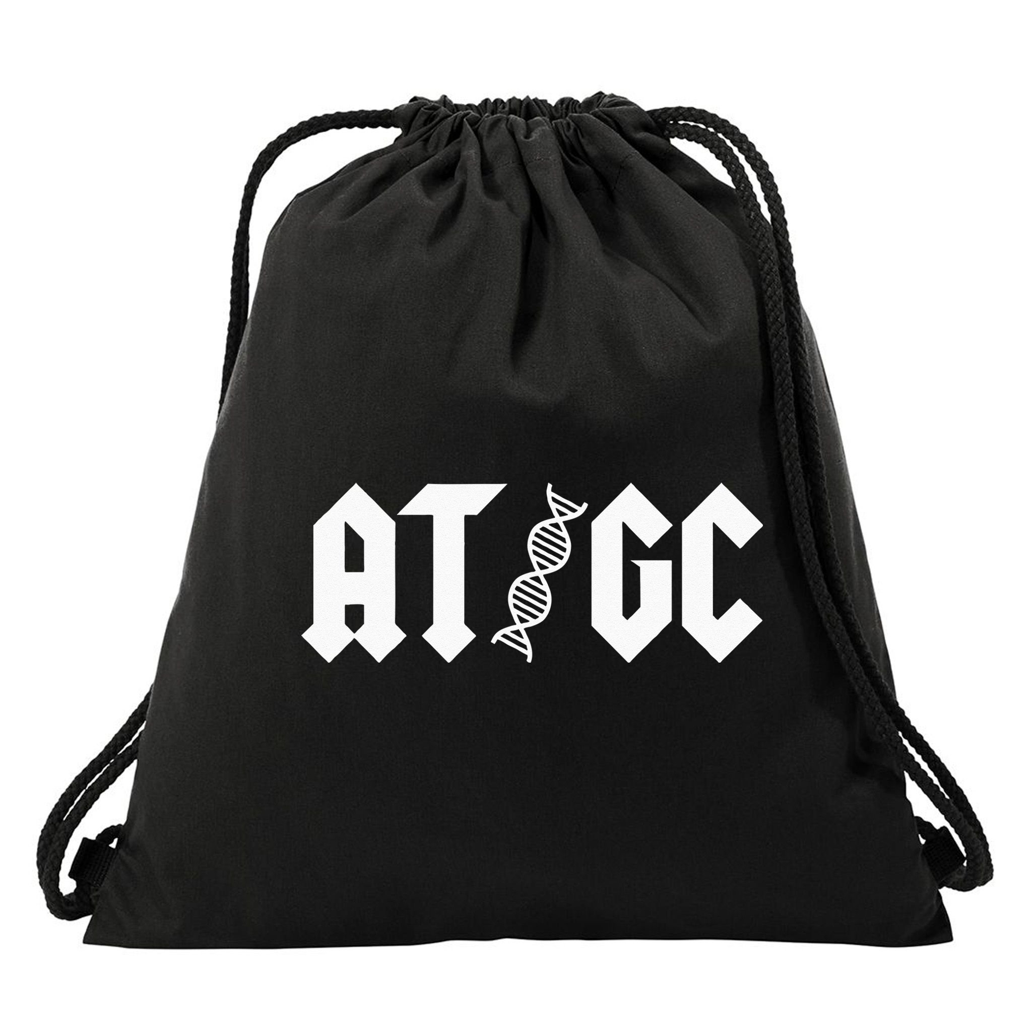 AT GC Biology DNA Strand Double Helix Teacher Pupil Student Drawstring Bag