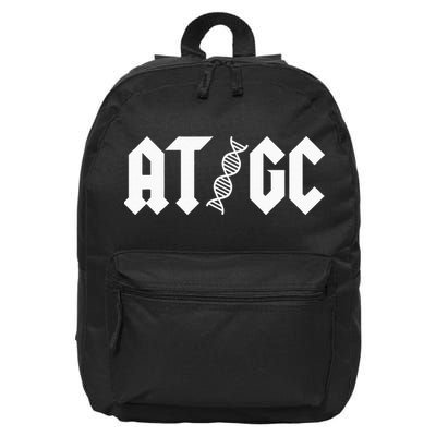 AT GC Biology DNA Strand Double Helix Teacher Pupil Student 16 in Basic Backpack