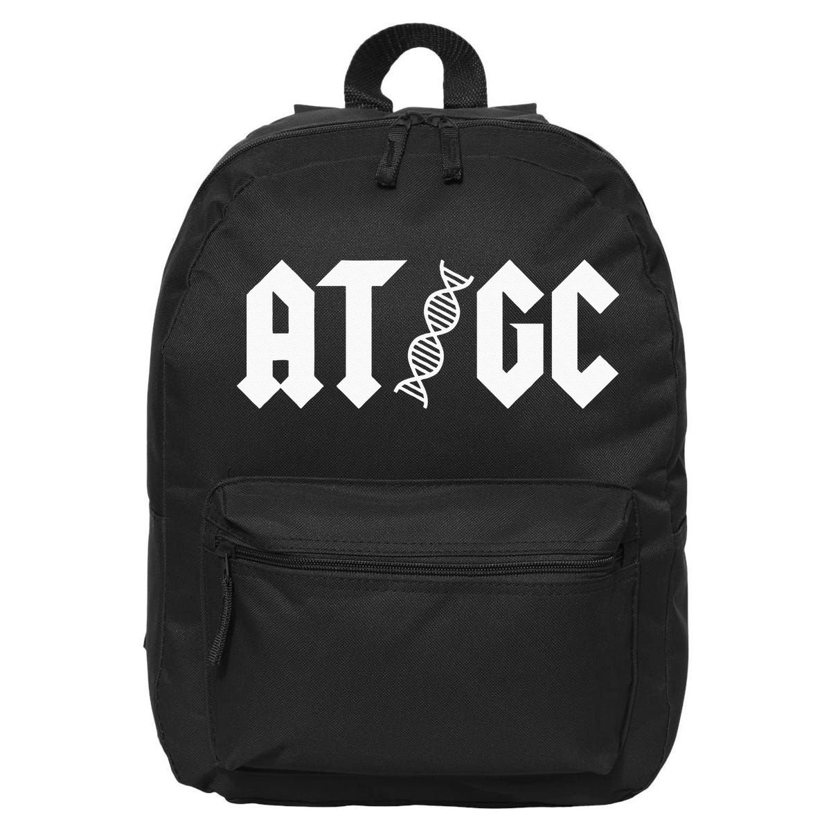 AT GC Biology DNA Strand Double Helix Teacher Pupil Student 16 in Basic Backpack