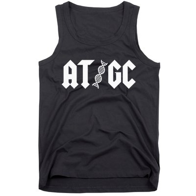 AT GC Biology DNA Strand Double Helix Teacher Pupil Student Tank Top