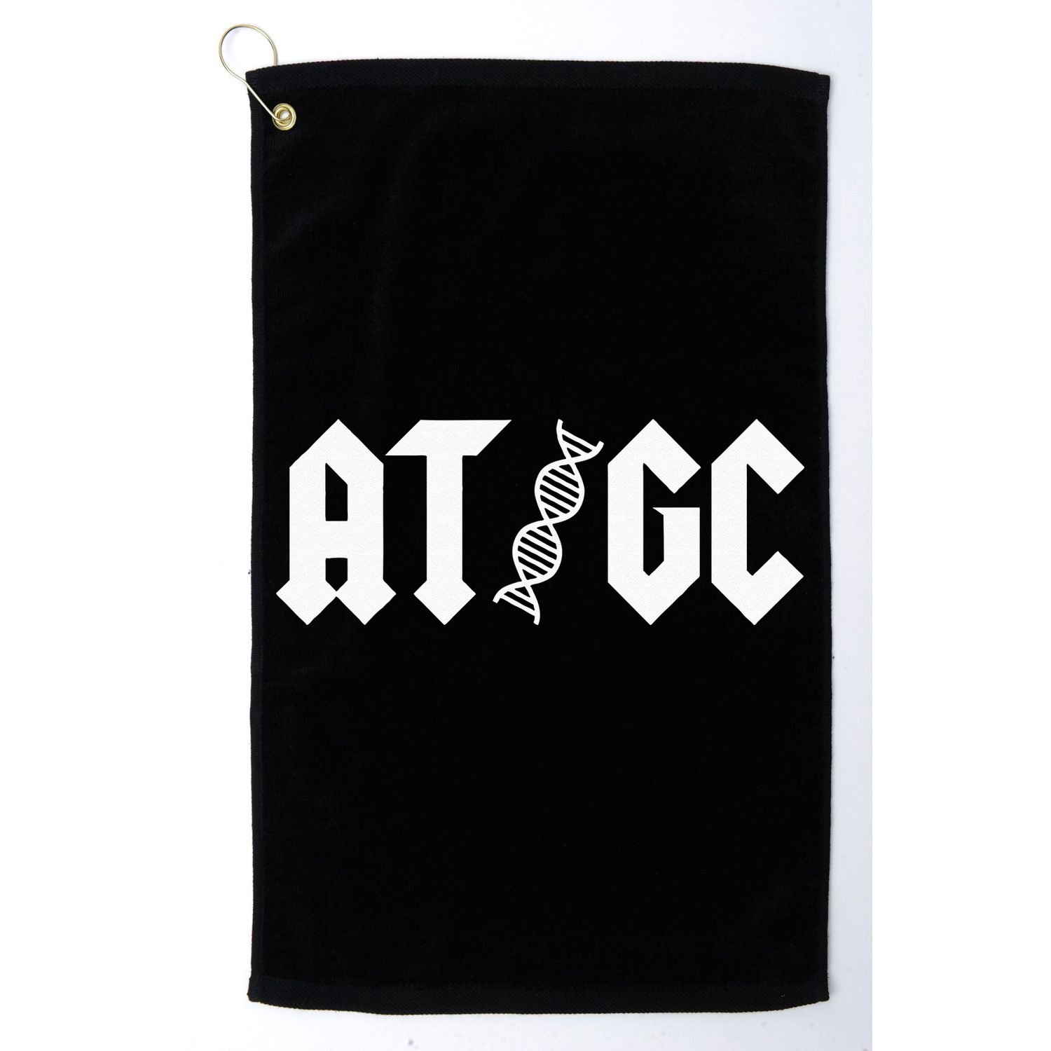 AT GC Biology DNA Strand Double Helix Teacher Pupil Student Golf Towel