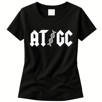 AT GC Biology DNA Strand Double Helix Teacher Pupil Student Womens T-Shirt